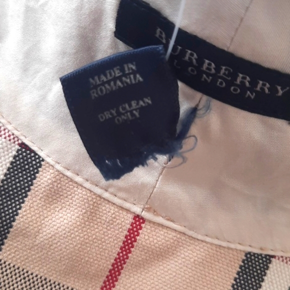 Burburry London Vintage check 100% cotton canvas bucket hat, beige XS, S - Picture 10 of 15
